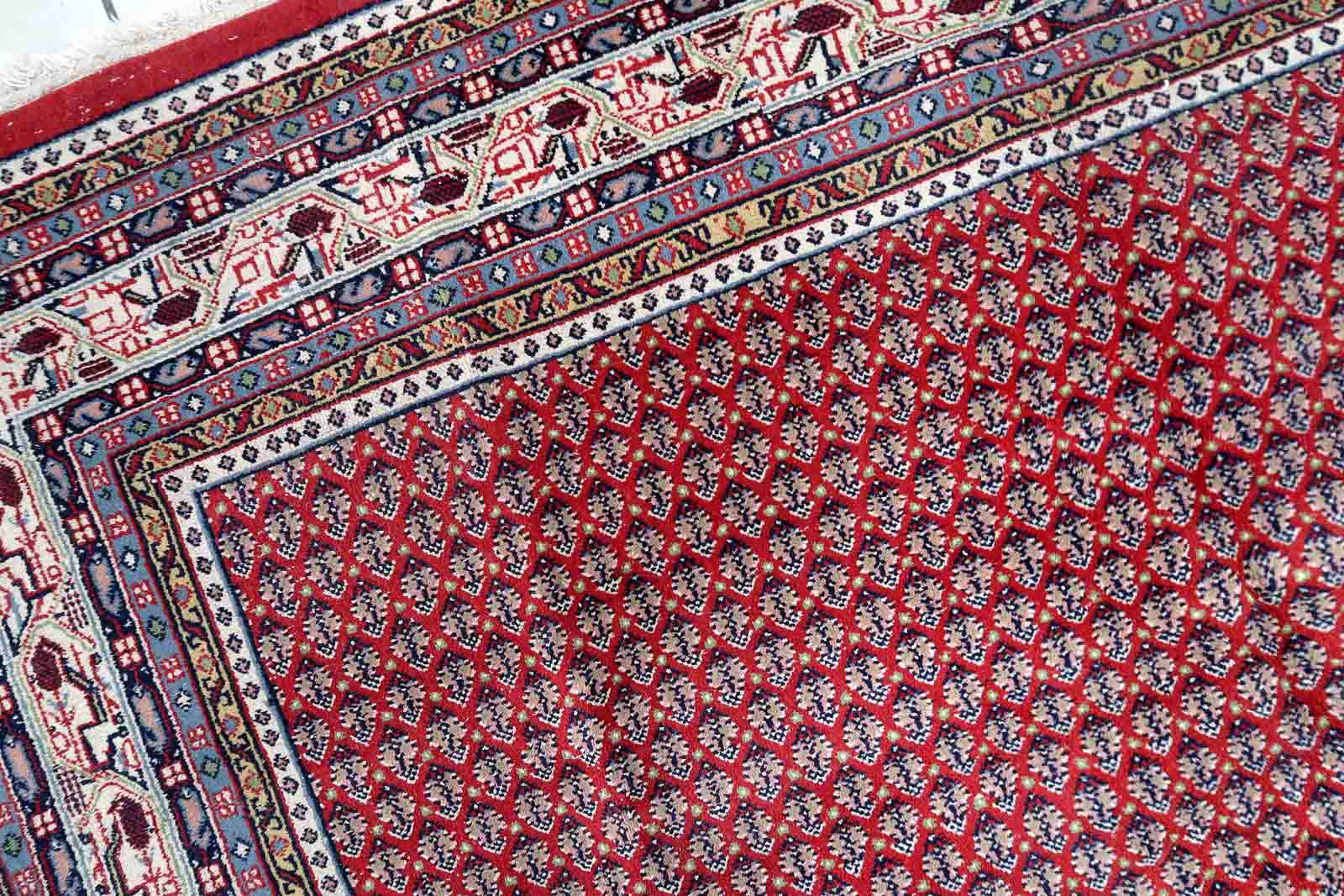 Handmade indian indian vintage rug 204cm x 252cm 1970s