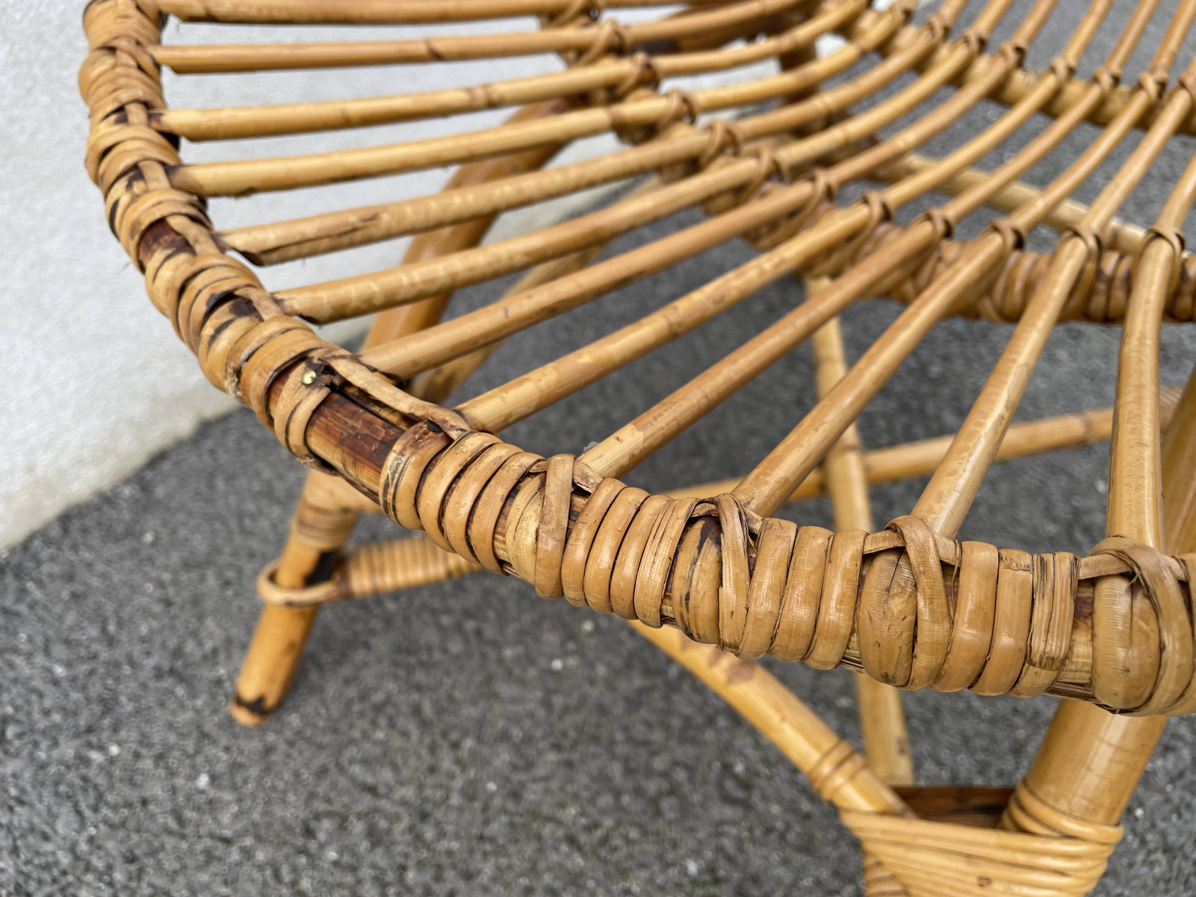 Rattan basket chair