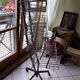 Metal grocery shelf on wheels