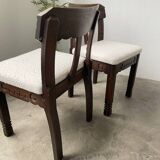 Set of 6 brutalist chairs from the 1940s