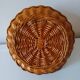 Woven wicker basket