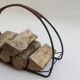 Log metal and cane log basket 1960