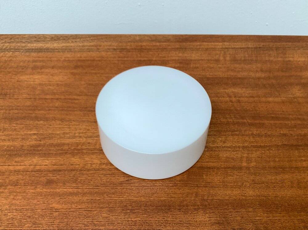 Mid-century German minimalist glass ceiling or wall lamp by Big, 1960s.