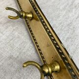 Four-hook brass coat rack