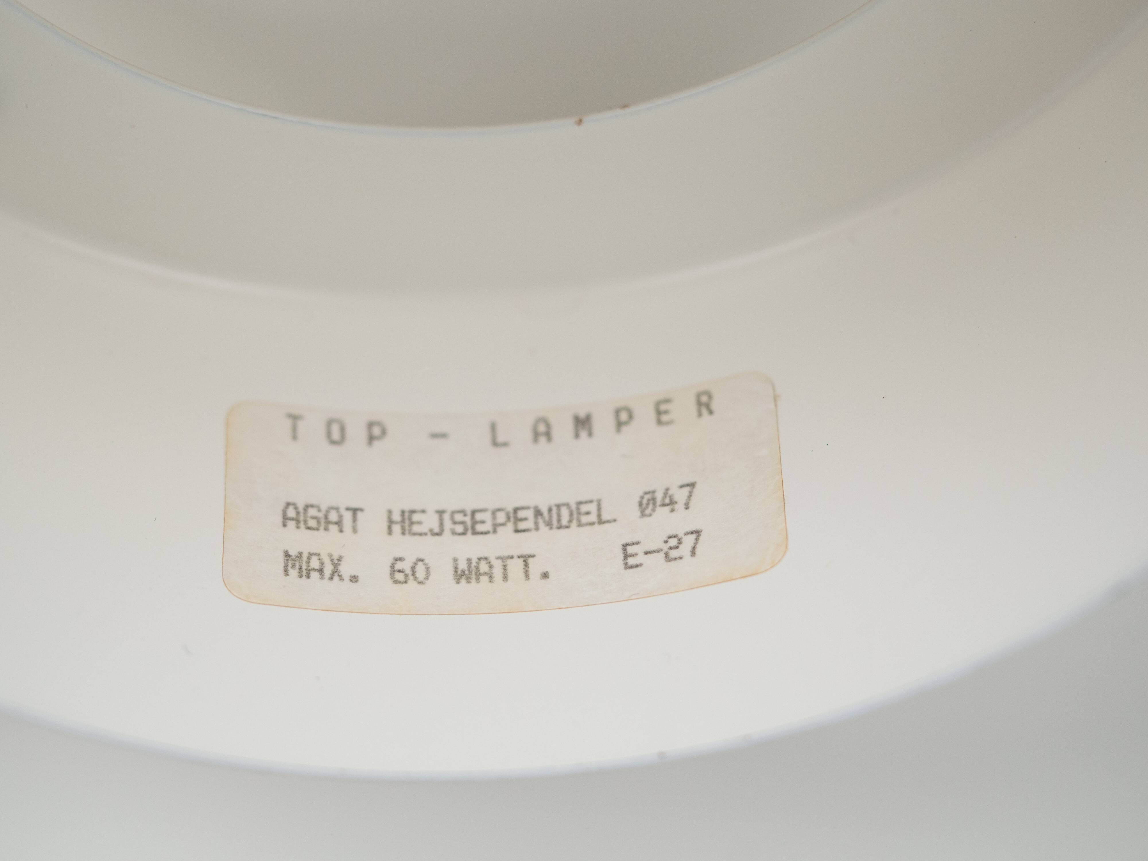 Danish vintage pendant lamp by Top Lamper, 1980s