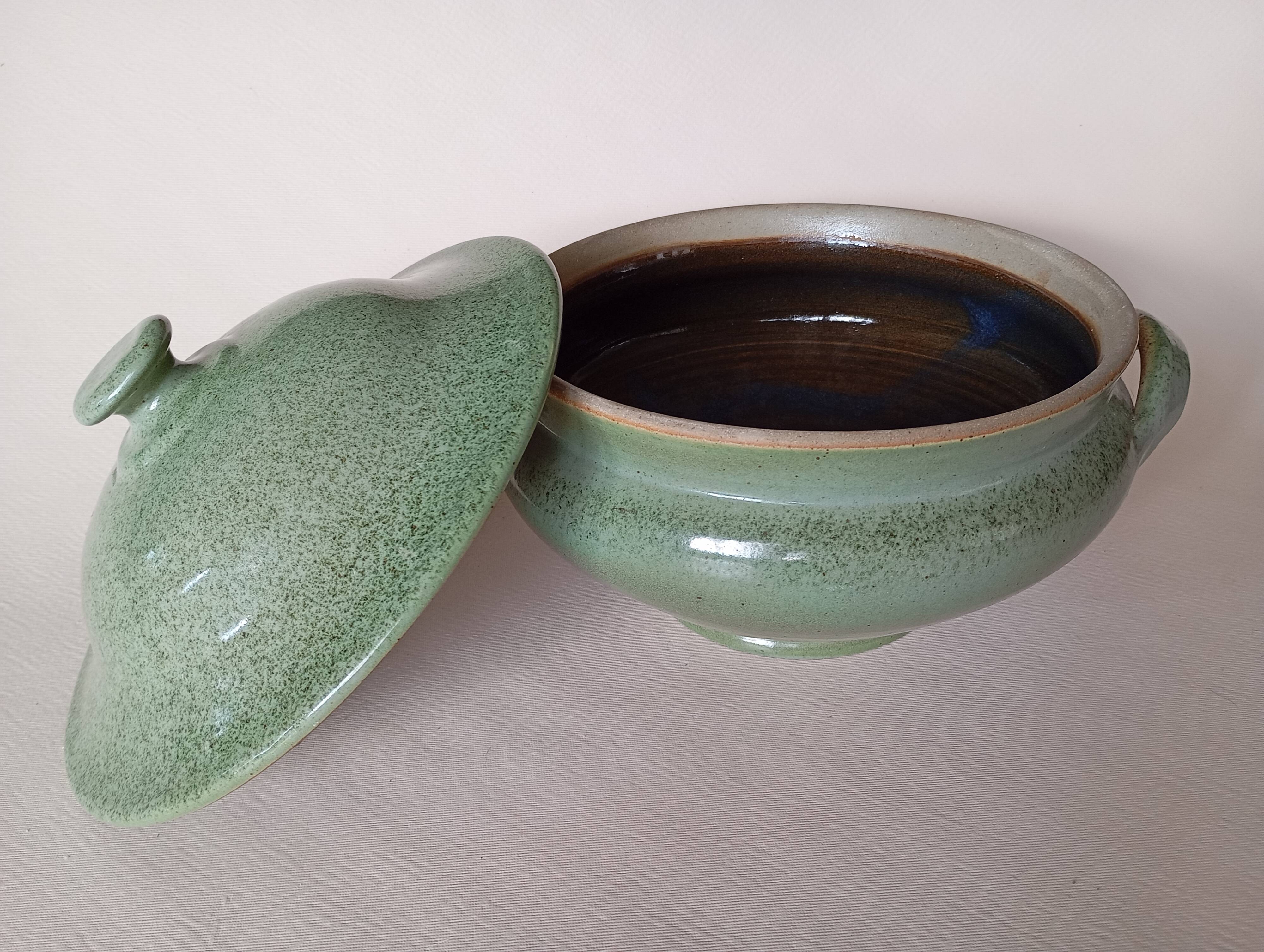 Handcrafted stoneware vegetable bowl
