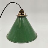 Old enamelled sheet metal lamp