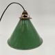 Old enamelled sheet metal lamp