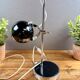 Lampe vintage orientable style space age – métal chromé et noir