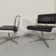 Paire de fauteuils cuir design années 90