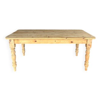 Rustic wooden farmhouse table