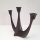 Bougeoir brutaliste en bronze Horst Dalbeck