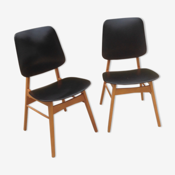 Paire de chaises scandinaves vintages