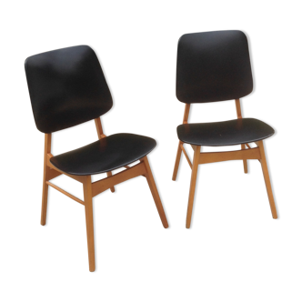Paire de chaises scandinaves vintages