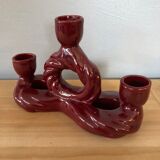 Enamelled ceramic candle holder
