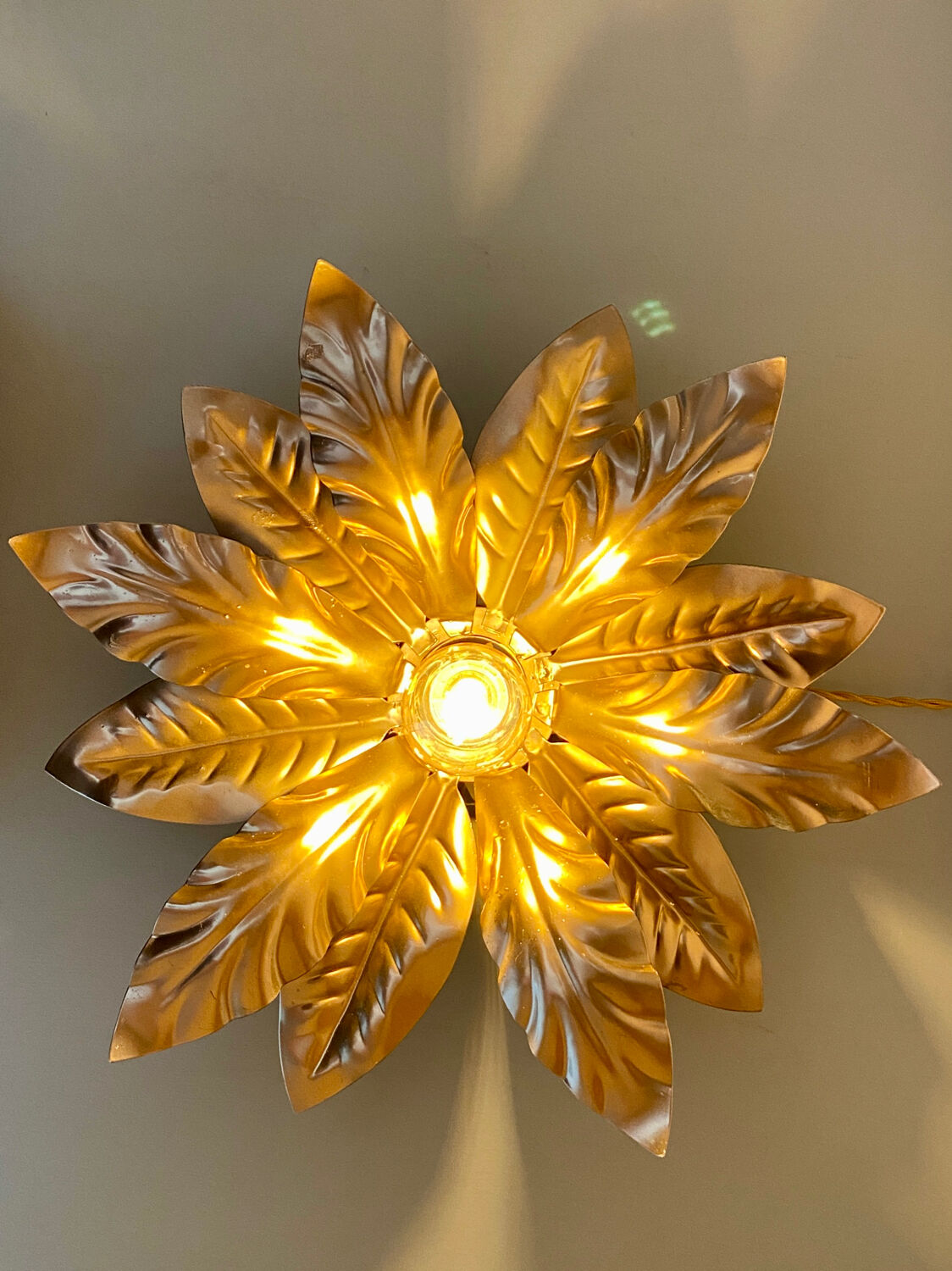 Vintage golden wall light