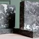 Minimalist black marble bookends