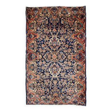 Tapis persan Kerman antique fait main 3,1' x 5,2' (94 cm x 158 cm) années 1920 - 1B671