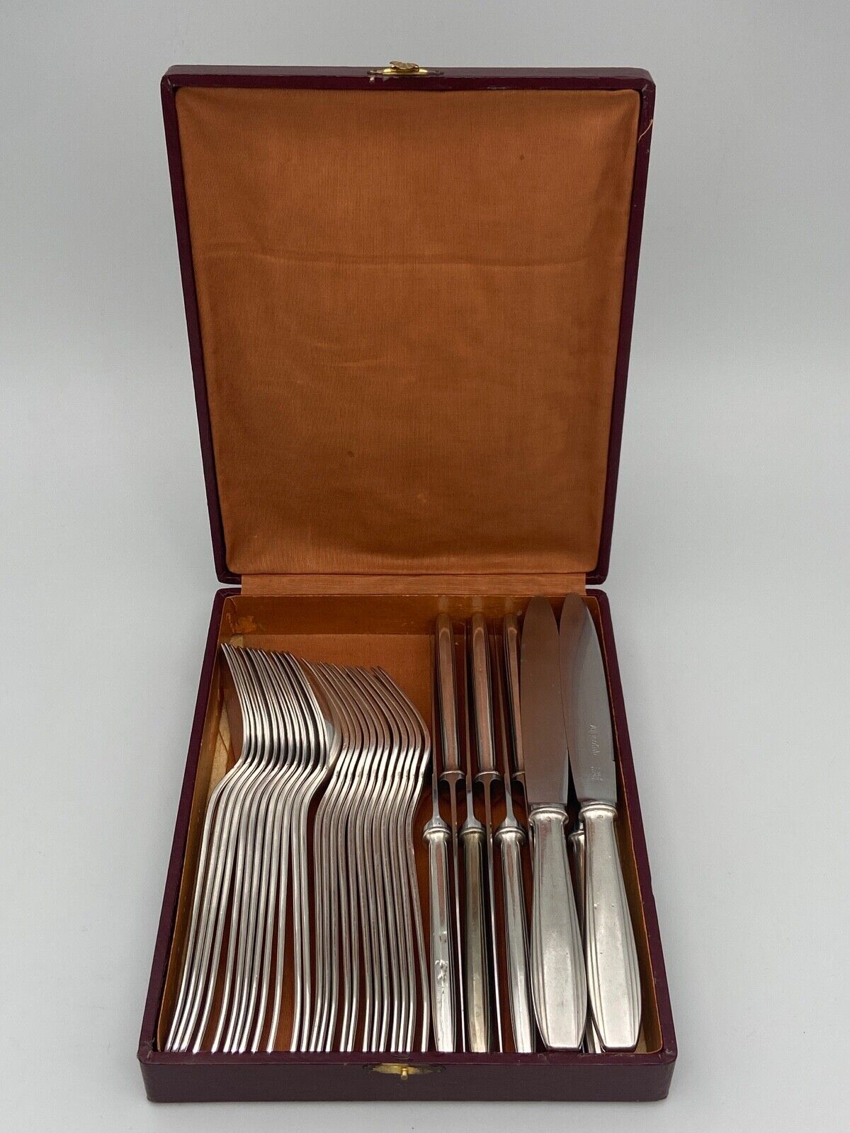 Menagere art deco metal silver 36 pieces silver halberd head