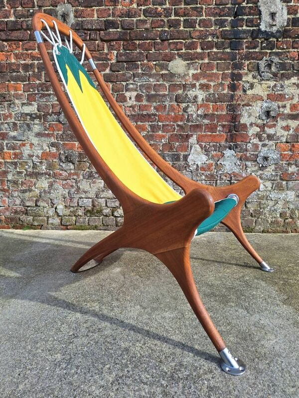 Fauteuil vintage, meuble siège de pont ancien