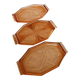 Lot de 3 plateaux en verre orange