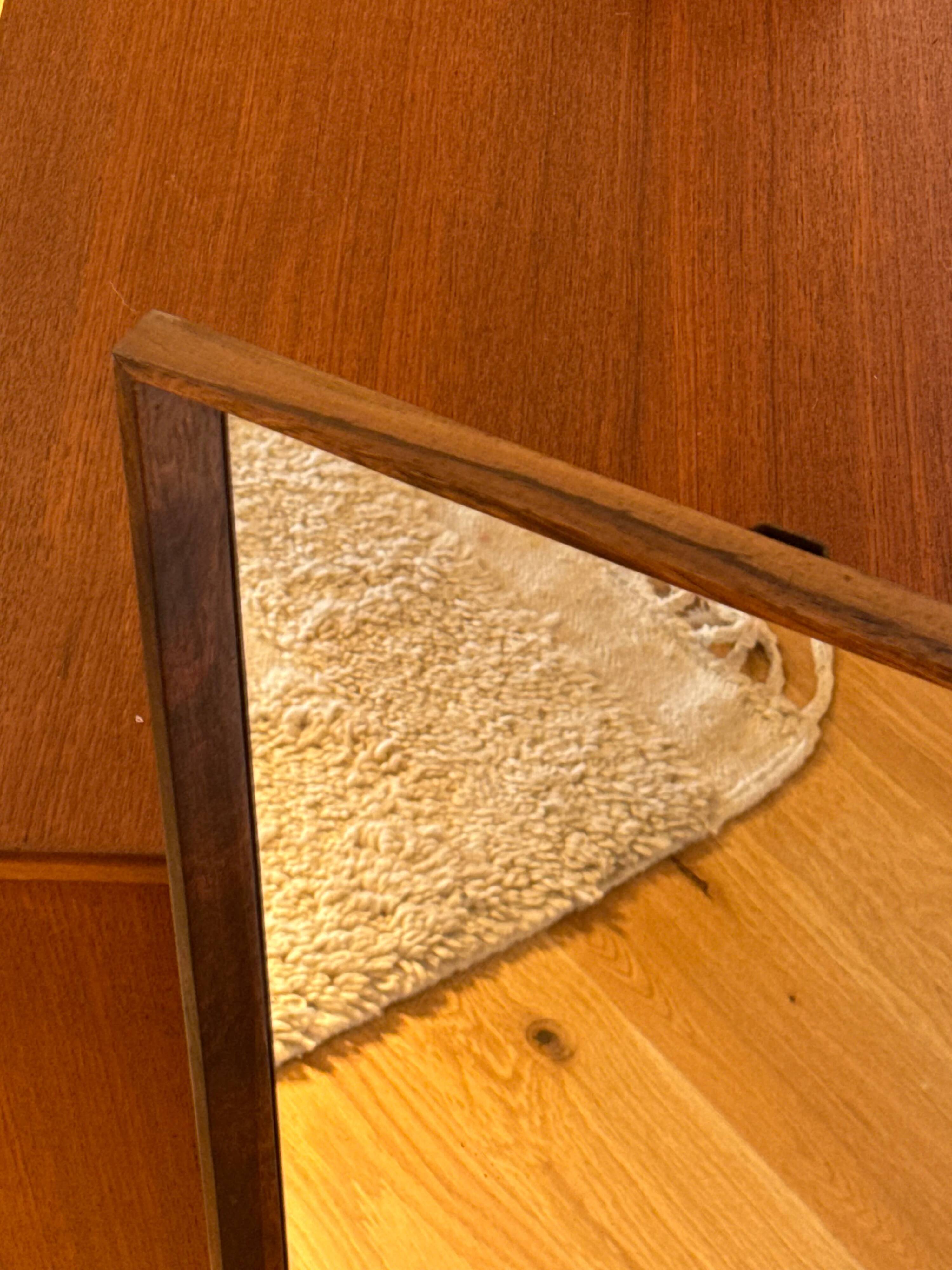 Miroir scandinave vintage en palissandre "Siv"