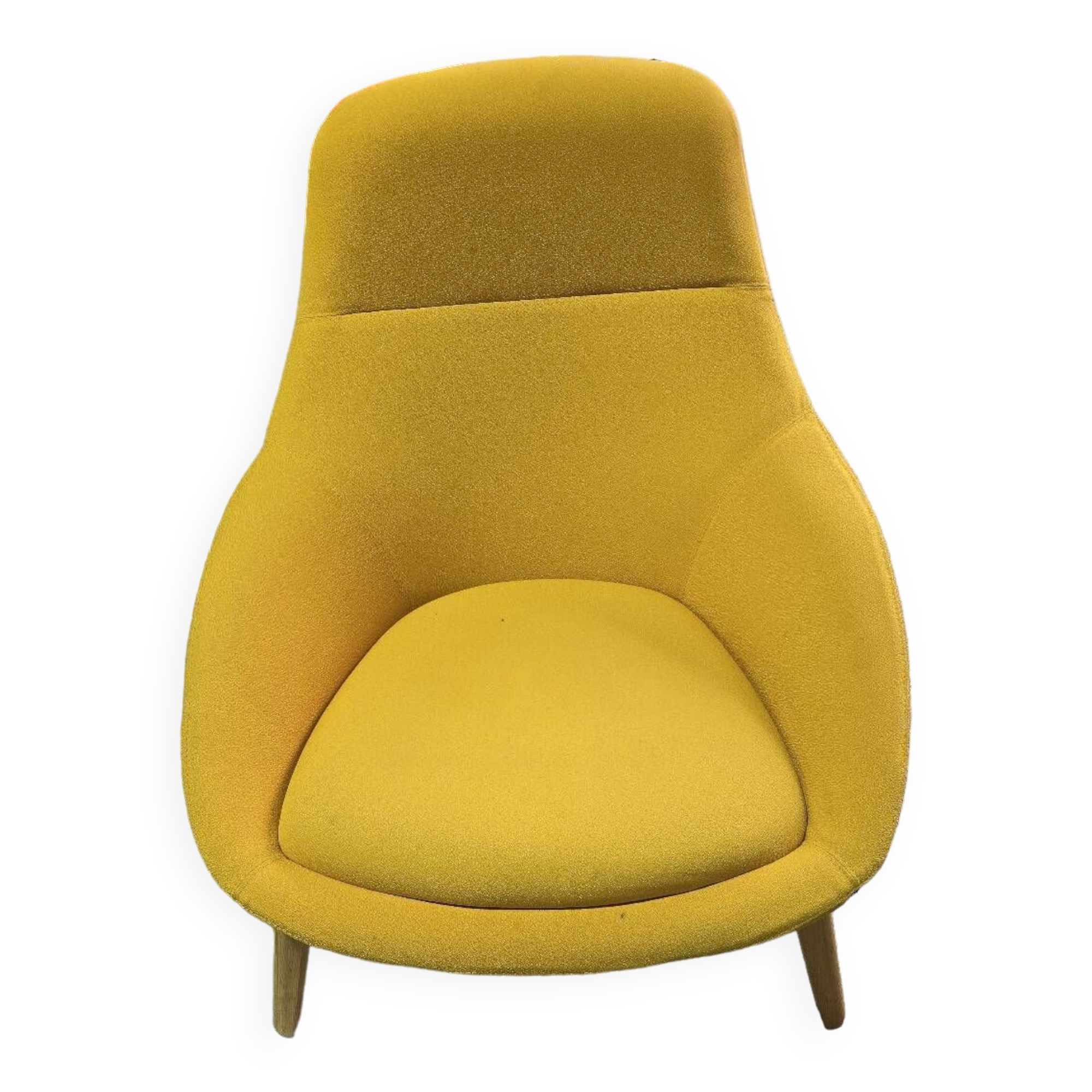 Chaise Lounge Herman Miller Naughtone Always avec Base en Bois