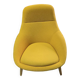 Chaise Lounge Herman Miller Naughtone Always avec Base en Bois