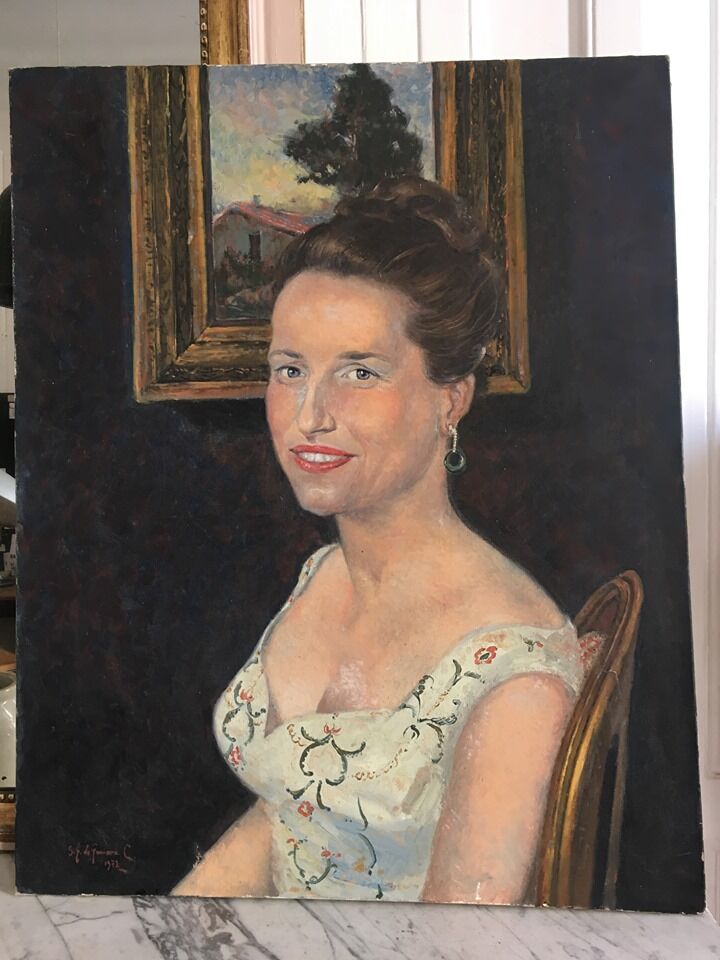 Portrait oil o canvas 20th Cty