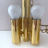 Hanging lamp wkr leuchten, brass chandelier, vintage interior.