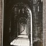 Photograph black and white silver print circa 1970 medieval bridge