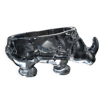 Rhinoceros crystal catchall from Vannes