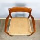 Fauteuil danois par Niels Otto Møller, teck et corde à papier, années 1960.