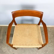 Danish armchair by Niels Otto Møller, teak and paper cord, 1960s