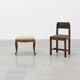Louis XV stool with carved floral apron and original damask upholstery