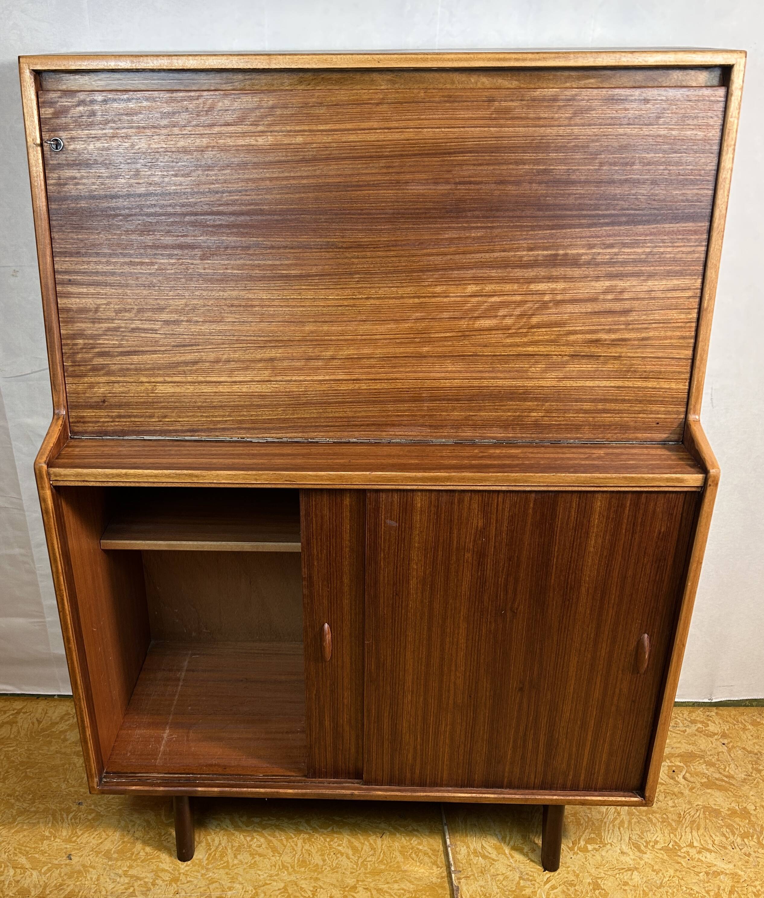 Mid century retro vintage teak bureau 1960