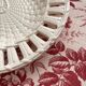 Dish in fine old earthenware, braided and openwork