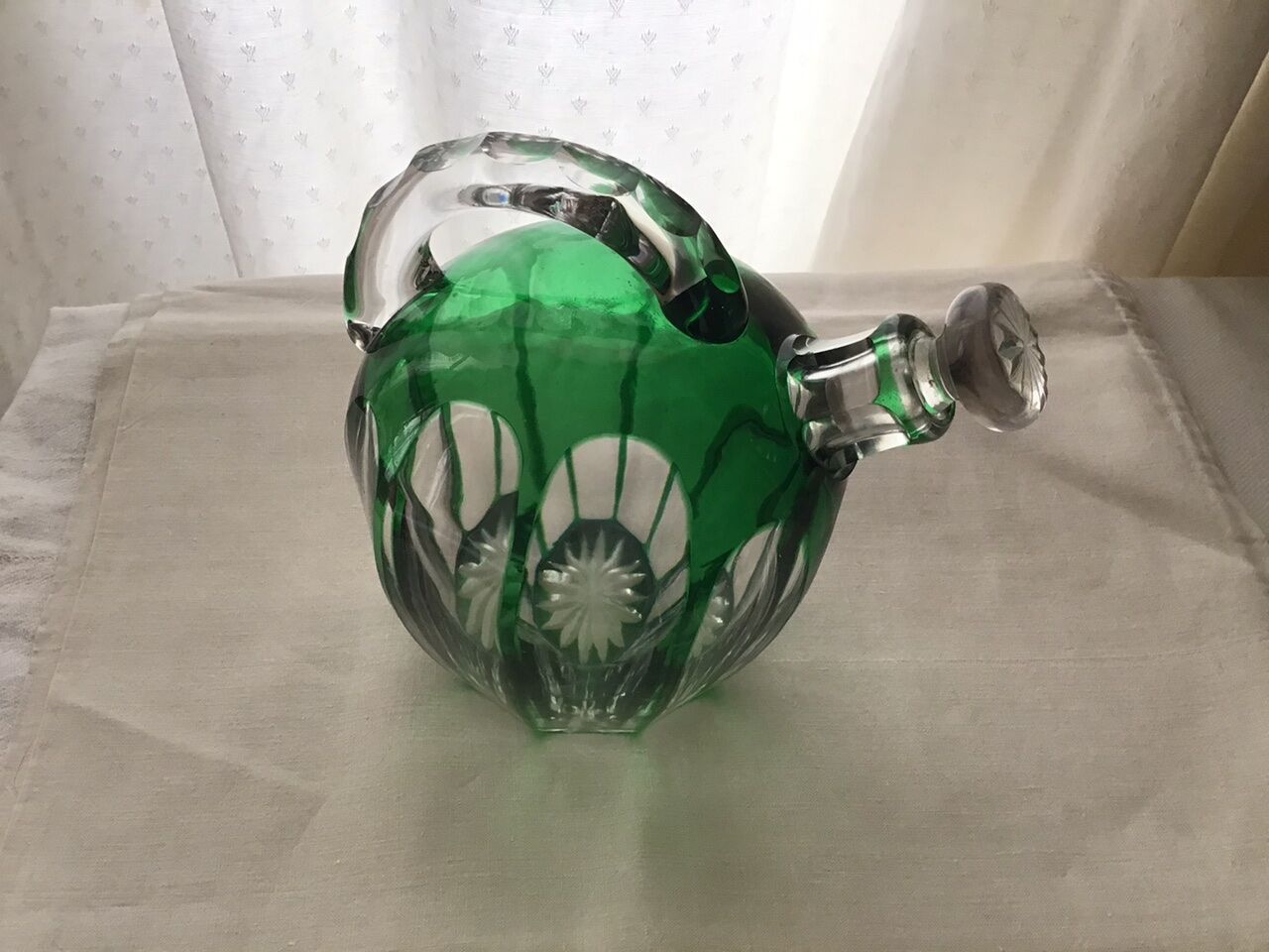 Art deco crystal carafe