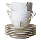 Coffee cups x5 - porcelain
