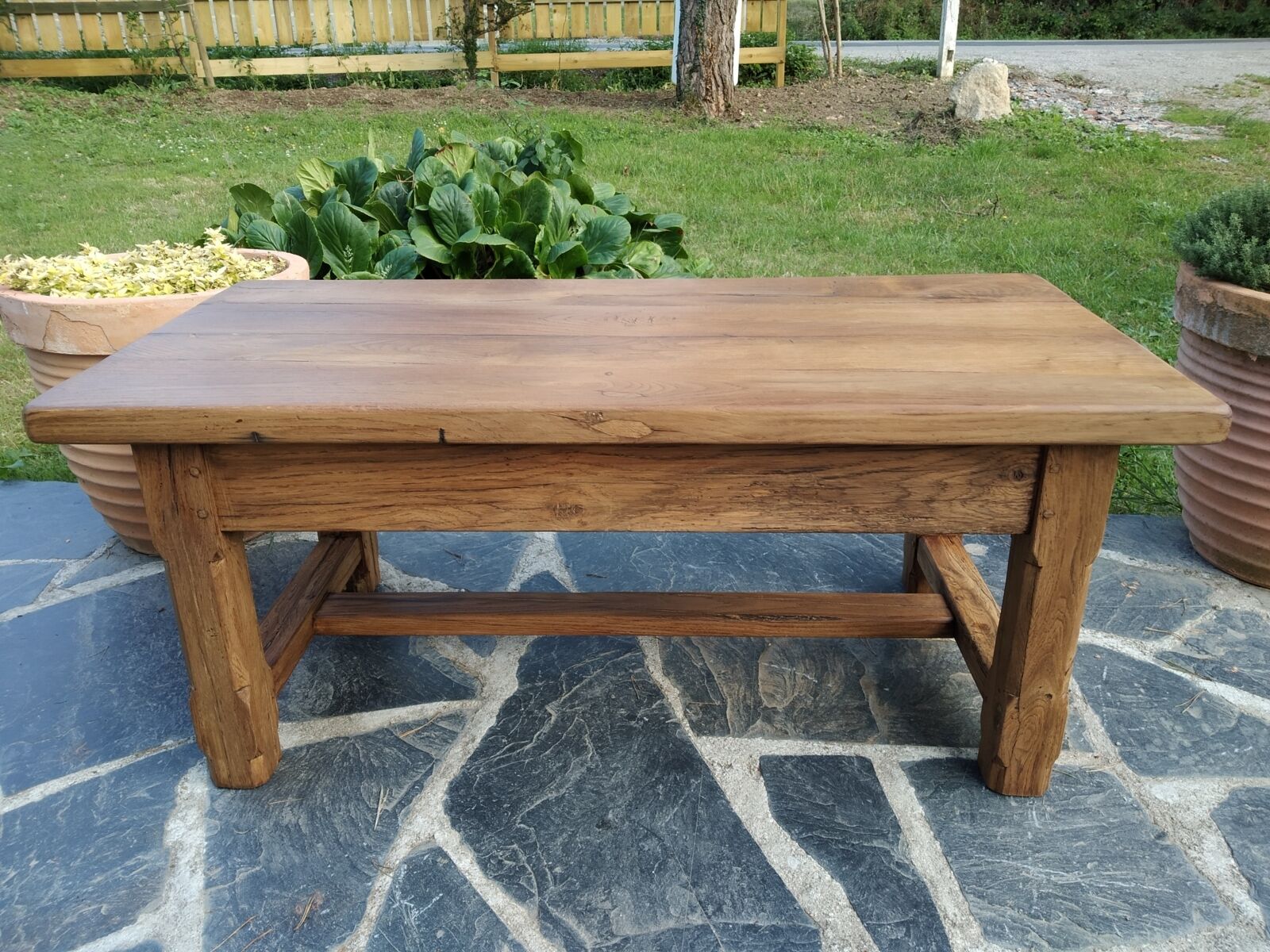 Solid oak farm coffee table