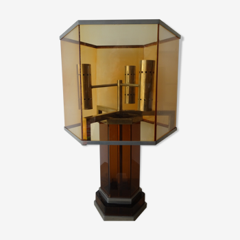 Grande lampe en plexiglas design années 70 Rega