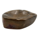 Luxury fossil brown marble ashtray bowl, France 1970s