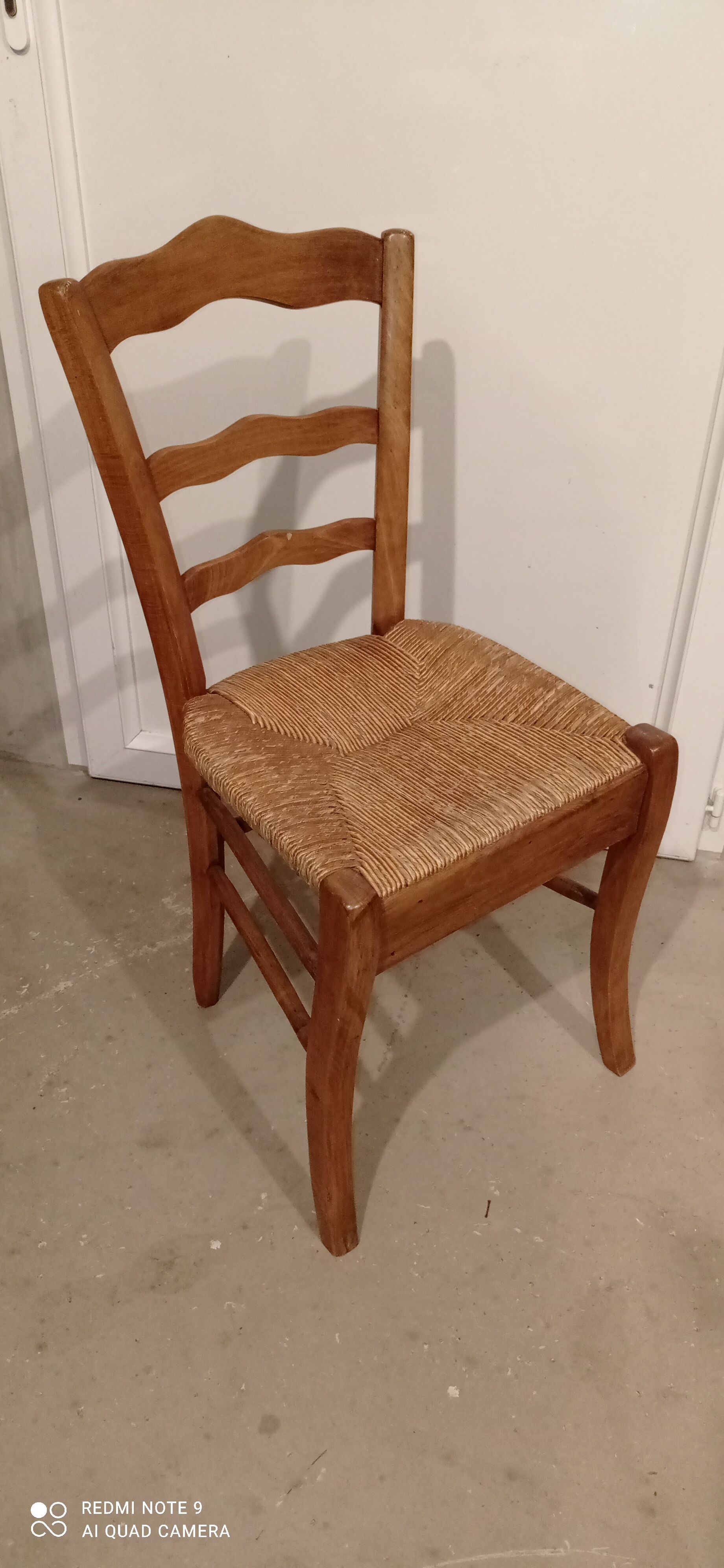 Old straw chair