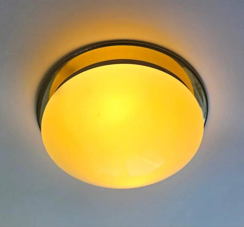 Rare Midcentury Flush Mount in Bauhaus style, Germany, 1970s