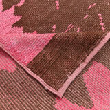 7x10 oversize pink hemp rug, 218x295cm