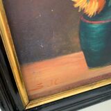 Peinture de fleurs ancienne