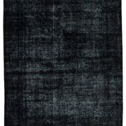 Handwoven Persian Overdyed 292 cm x 386 cm Black Wool Carpet