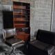 Library, display case, Danish teak shelves 1970