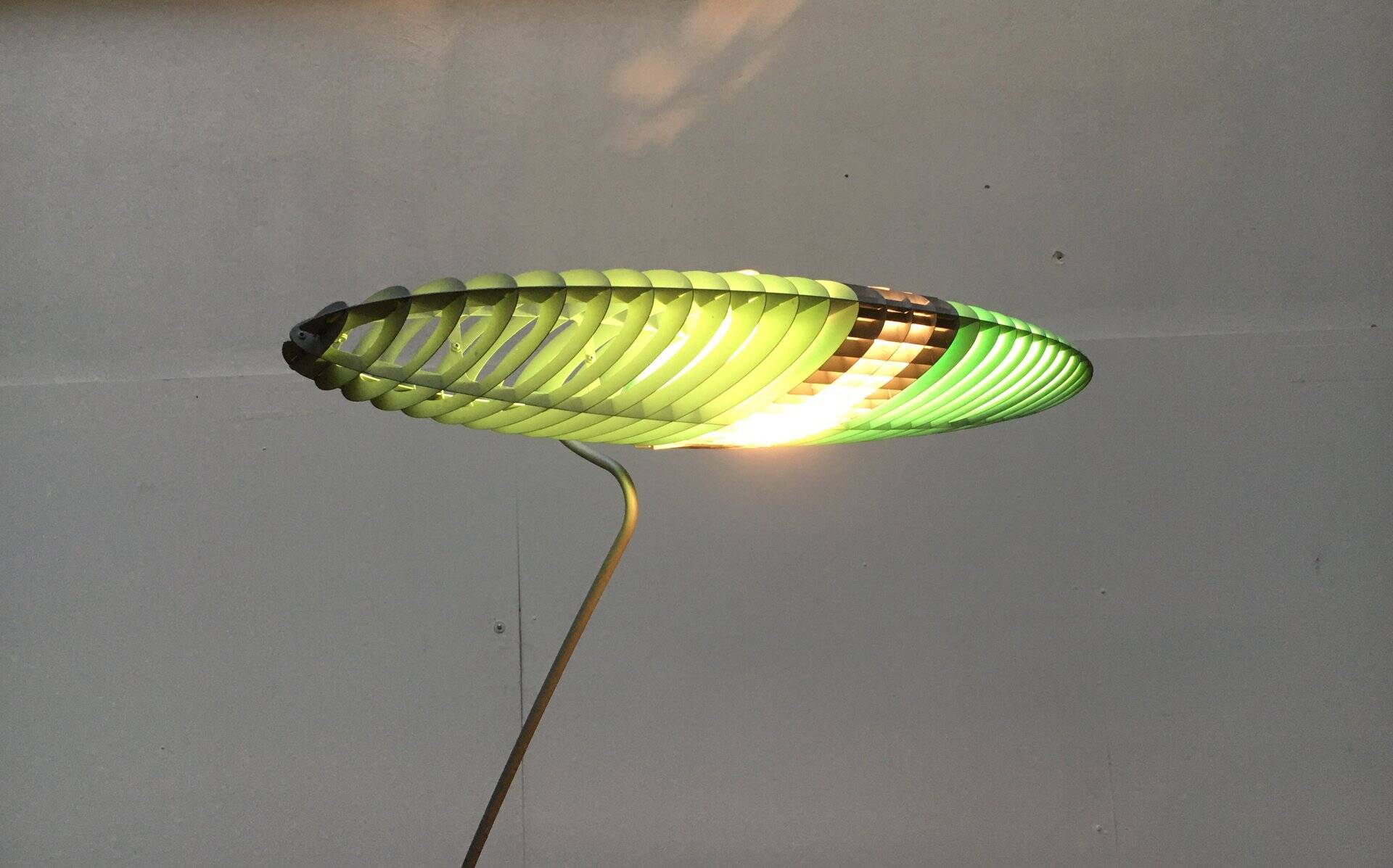 Titania Terra floor lamp, postmodern Italian design by Alberto Meda and Paolo Rizzatto for Luceplan.