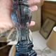 Paire de lampes en verre bleuté